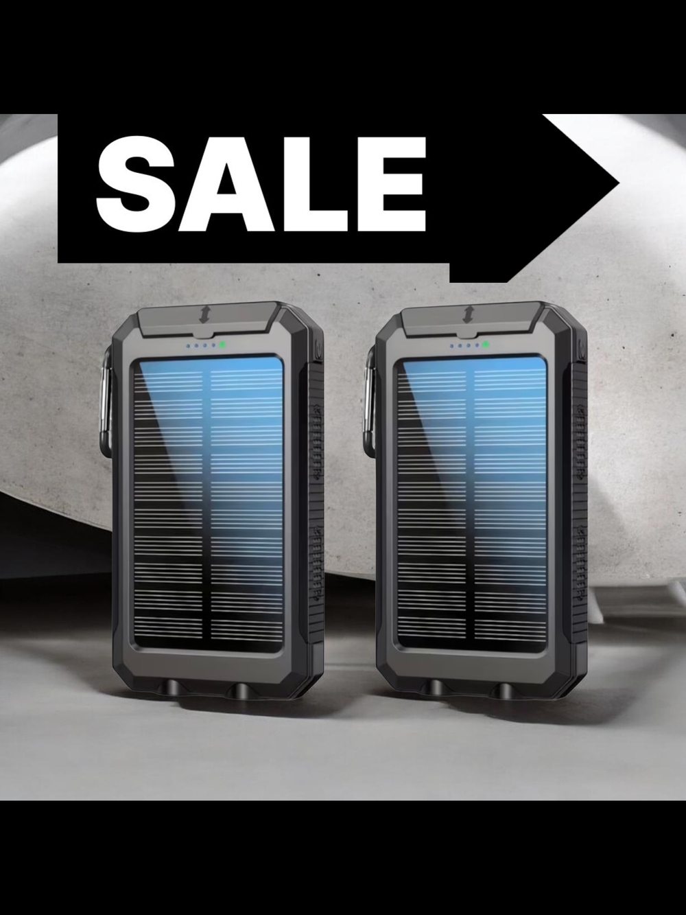 Solar Power Bank, 2 Packs of  20000Mah, Portable Outdoor Phone Accessory! All